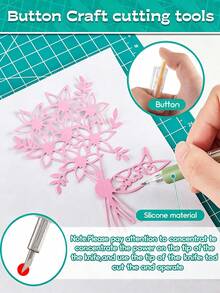 1/4pcs Manual Retractable Craft Knife & Pen Set - Morandi Craft Tools, Morandi Color Scheme, Replaceable Blades, Suitable For Scrapbooking, Business Card Printing, DIY Paper Crafts, Scrapbooking Supplies, Precision Cutting Tools - Multicolor - View 5