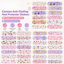 1 Box - 120/50/30/5pcs Cartoon Cute Breathable Stickers - Made Of Breathable PE Material, Over 10 Styles Random Flexible Adhesive Cute Stickers, Suitable For Daily Foot Care Anti-Friction, Perfect For First Aid Kit - LUNARION - View 6
