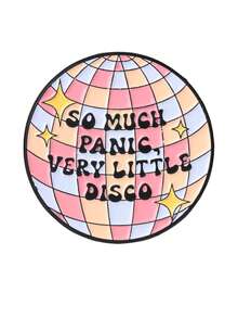 Disco Ball Enamel Pins, Funny Slogan Brooch Set, Retro Colorful Text Badges For Jackets Backpacks Decor Accessories - Multicolor - View 14