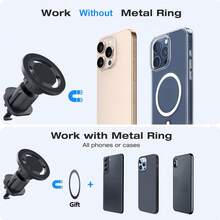 Magnetic Car Phone Holder Air Vent Mount, 360° Rotating Strong Magnetic Phone Holder, Universal Car Navigation Phone Mount Compatible With All Smartphones - Magnetic - View 6