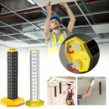 Magnetic Ceiling Leveling Ruler, Aluminum Alloy Equal Height Marking Ruler With Bubble Level, High‑Precision Graduated Scale Measuring Tool For Suspended Ceiling Keel Tile Laying Construction Work - Contour Scale - View 2
