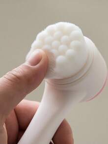2/1pc Soft Silicone Facial Cleansing Brush, Reusable Double-Sided Face Scrubber, Manual Exfoliating Facial Scrub Brush, Multi-Functional Standing Foaming Tool, Suitable For Face Washing, Shower, Living Room, Home Bedroom, Bathroom, Home Decor, Travel Supplies - Multicolor - View 11