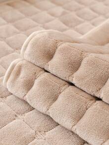 1pc Bohemian Style Quilted Thick Plush Sofa Cover - Machine Washable, Suitable For 1-4 Seater Pet-Friendly Sofa Protector, Soft Flannel Fabric, Perfect For Living Room, Bedroom, Office, Home Decor - Khaki - View 8