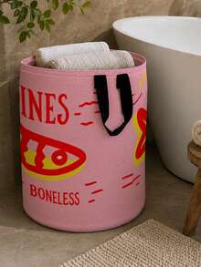 Multi-Functional Large Laundry Basket/Dirty Clothes Basket, Laundry Hampers Bags, Retro Sardine Shape-Foldable Circular Clothes Basket, Foldable Clothes Rack And Wooden Clothes Clips, Bedroom/Bathroom Storage Box, Closet Organizer - Space-Saving Laundry Organizer, Laundry Storage And Organization, Suitable For Home And Travel, Fits Various Living Spaces, Casual Style Clothes Storage Box, Space-Saving Design - Multicolor - View 3