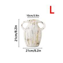 1pc Double Handle Ceramic Vase, Wabi-Sabi Textured Flower Vase For Home Decor - 1PC - View 15