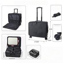 1/2pcs Professional Waterproof Makeup Bag, Portable Handheld Cosmetic Storage Bag, Lightweight Durable Fashion Travel Makeup Organizer, Suitable For Home And Travel/Random Style - Multicolor - View 2