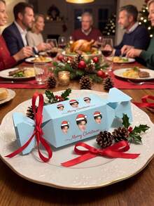 Kotak Kardus Permen Natal yang Dapat Disesuaikan dengan Foto yang Diunggah, Kotak Permen Natal yang Dipersonalisasi, dan Dilengkapi dengan Tali Merah. Kotak-kotak ini Cocok untuk Penataan Meja Natal, Dekorasi Pesta Liburan, dan Juga Menjadi Hadiah Natal yang Menyenangkan untuk Teman-teman. - MultiWarna - View 5
