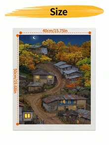 DIY Autumn Village Night View (Frameless Or Framed 8x12 / 16x20 Inches) Paint By Numbers Kit(Acrylic) Arts & Crafts For Adult Beginners, Home Wall Decor, And Creative Holiday Gifts For Everyone - Sets - View 10