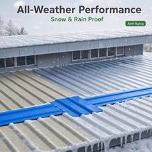 Waterproof Patch, PE Polyethylene Anti-Aging Material, Can Cover And Adhere To Large Areas Of Roof, Waterproof, Heat Insulation, Noise Reduction, Suitable For Large Industrial/Metal Roof Waterproofing And Leak Repair Material - Multicolor - View 2