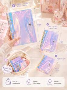 A5/A6/A7 Transparent Binder, Portable Transparent Sticker Book, Sticker Photo Album, Photo Storage Bag, Photo Album, Budget Planner, Diary, Notebook, Office Supplies Sticker Book, Student Supplies - Multi-color - View 7