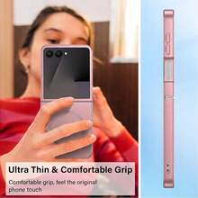 1pc Multicolor Metallic Paint Matte Shockproof Magnetic Case Compatible With Galaxy Flip 8/Z /Z Flip6/Z Flip5/Z Flip4/Z Flip3, Slim Soft Silicone Protective Cover, Anti‑Fingerprint Anti‑Drop, Support MagSafe Wireless Charging, Full Lens & Screen Protection Phone Shell,Cover Lens Film Full Protective Cover - Multicolor - View 9