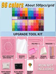 96/72/48/24 Colors Beaded Tool Kit, Handmade Bead Puzzle Set, Perfect Choice For DIY Enthusiasts To Create Decorative DIY Puzzles, Also An Ideal Gift For Easter And Valentine's Day - A - View 13
