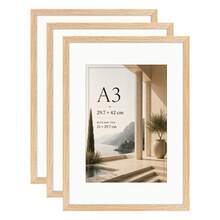 Mosearon 3pcs/1pc Solid Wood Photo Frame - A3, A4, 30x40CM, Multiple Sizes. Home Decor Photo Frame - Can Be Hung On Wall Or Placed On Table. Perfect For Portraits, Landscape Photos And Birthday Photos. Great Gift For Friends. - Solid Wood Photo Frame - View 12
