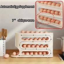 SOKANY 4-Layer Large-Capacity Egg Storage Box, Refrigerator Egg Storage Box, Egg Rolling Fresh-Keeping Box.Suitable For Refrigerator Storage And Storage, It Is An Essential Fresh-Keeping Tool In The Kitchen. - one-size - View 8