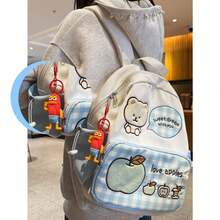 1pc Cartoon Character Figure Keychain, Cute 3D Silicone Bag Charm Pendant, Metal Key Ring Ornament, Funny Decor Accessory Gift For Teens Adults - Multicolor - View 3