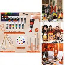 Cholemy 36 Pcs Paint And Sip Kit Adults 8''x10'', Halloween Pumpkin - Halloween Pumpkin - View 1