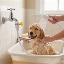 Portable Faucet Shower Set (Shower Head + Ring), Quick Install Handheld Shower Hose With Clip, Multi-Purpose For Pet Bathing, Hair Washing, Baby Bath, Sink Rinsing - Multicolor - View 1