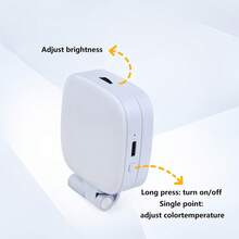 Magnetic Selfie Fill Light For Phone, With Mirror And Phone Stand, MagSafe Compatible LED Ring Light, USB Rechargeable Phone Light, Portable Phone Fill Light, External Phone Flash, 3 Adjustable Brightness Levels, 360° Rotation, Compatible With IPhone And Android, Suitable For Selfie, Vlog, Live Streaming, Video Call, Video Conference, Makeup And Photography - S9 - View 5