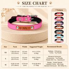 Collar personalizado de cuero PU suave para perros y gatos, dulce y lindo, grabado con láser CO2, con forro - Multicolor - Ver 2