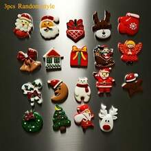 1/3/5/8/10/12pcs Mixed Resin Christmas Fridge Magnets, Christmas Tree & Santa Claus Fridge Magnets, Multiple Styles Available, Suitable For Christmas, Suitable For Ages 14+ - Multicolor - View 14