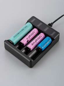 3.7V Smart Fast Rechargeable Lithium Battery Charger With LED Indicator Light, Suitable For 18650, 16650, 14500 Batteries - Multicolor - View 4