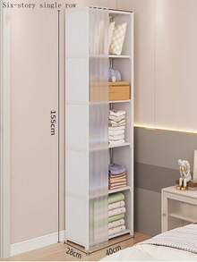 1pc Multi-Functional Storage Rack, Freestanding Metal Wardrobe Organizer With Dust Cover, Suitable For Home, Office, Classroom, Dormitory, Space-Saving Bedroom Storage, Entryway Organizer - Multicolor - View 15