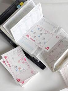Cute Red Line Loose‑Leaf Refill Paper, Multifunctional Planner Inserts, Expense Tracker, Weekly Calendar, Daily Schedule & Book Review Inner Pages, Journal Accessories - one-size - View 3