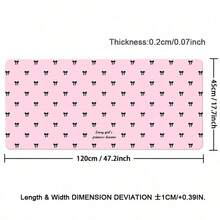 Leather Office Desk Pad Protector, Korean Ins Style Cute Pink Full-Screen Bow Pattern Mouse Pad, Waterproof Anti-Slip PU Gaming Desk Mat For E-Sports Players - View 10