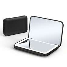 LED Makeup Mirror Portable Folding Design - Multicolor - View 16