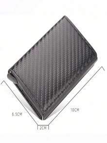 1pc Men's Wallet, 3 Colors Available, Carbon Fiber Card Holder, Automatic Pop-Up Aluminum Alloy RFID Card Clip, Anti-Theft & Anti-Demagnetization, Card Protective Case, Suitable For Formal/Business Occasions, Men's Mini Wallet - Multicolor - View 8