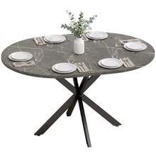 Extendable Dining Table For 4–6 People, Industrial Style Kitchen Table With Hairpin Legs, Black - Grey - View 2
