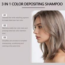 Milk Tea Gray 3-In-1 Hair Dye Shampoo, Moisturizing, Coloring, Hair Care, Even Color, Smooth And Lightweight Hair, Dyeing Hair Care Shampoo - Milk Tea Grey - View 5