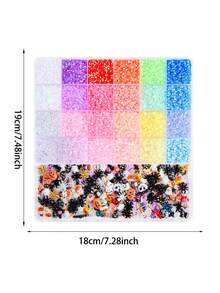 1 Box Halloween Nail Art Set, 24-Grid Rhinestone Set, Includes Resin Flat-Back Nail Rhinestones, Tweezers, Pen, Tray And Spoon, 3D Nail Art Decorations And Tools, Suitable For Nail Art And DIY Crafts - Multicolor - View 8