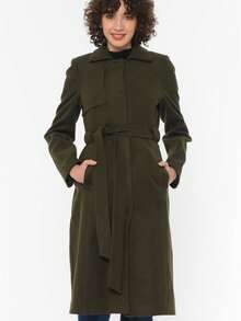 Women's Z6570 DEWBERRY WOMEN'S COAT-KHAKI Jacket - Khaki - View 1