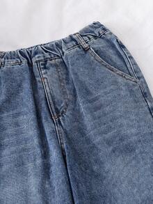 Boys' Summer Denim Jeans, New Fashion Style - Blue - View 4