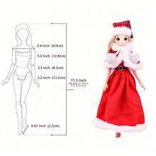 11.5 Inch Santa Claus Doll Clothes And Accessories Set, Doll Holiday Outfit, Christmas Children's Gift Happy - Multicolor - View 7