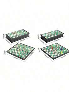 1pc Magnetic Snakes And Ladders Board Game Set, Folding Portable Design And Light-Weight, Travel Game Set Gift ,Family Fun Toys - Multicolor - View 5