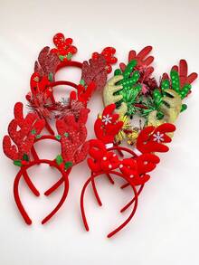 5/10pcs Random Style Christmas Element Headbands, Suitable As Christmas Gifts For Girls, Kids - Multicolor - View 4