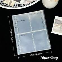 1pc A5 Transparent Blue Bow Card Album, Pure Transparent Diagonal Stripe Large Polka Dot Loose Leaf Binder, Idol Photo Card Storage, PP Transparent Inner Page Refill, Sticker Storage Album, IDOLME Planner Material Storage, K-Pop Photo Album, Suitable For Photo Album, Scrapbook, Planner Material Storage, Sticker Book, Time Planner, Budget Book, Notebook And Other Learning Supplies, Back To School Supplies - Card Binder - View 9