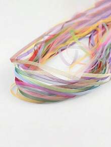 20/40pcs Wide Chiffon Ribbon, Random Color, Transparent Ribbon For Packaging, Wedding Bouquets, Party Garlands, Handmade Lace Fabric, Craft Materials - Multicolor - View 8