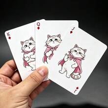 1 Set Cat Illustration Playing Cards Board Game, 54 Cards With Cat Patterns, Suitable As Gift For Cat Lovers - Multicolor - View 4
