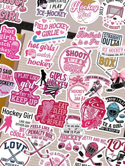 60 buah Stiker Hoki Es untuk Anak Perempuan untuk Jurnal, Buku Harian, Album Foto, Perencana, Amplop, Kartu Ucapan, Laptop, Koper, Ponsel, Gitar, Skateboard, dan Bagasi.