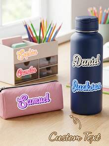 Personalized Name Stickers - Vibrant High-Quality Labels, Designed For Notebooks, Durable And Versatile, Ideal For School And Christmas Gifts. Customize Your Name And Personalized Decorations To Show Your Personalized - Multicolor - View 3