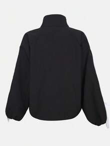 Adidas Women's DANCE WB 1 Woven Hoodless Jacket LD2935 - Black - View 2