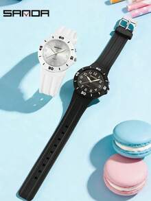 SANDA Women Student Casual Analog Quartz Watch, Ladies Luminous Pointer Simple Fashion Sport Silicone Strap Wristwatch For Girls - One Size Fits All - View 5