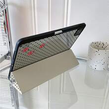 1件 白色與黑色波點瓢蟲花卉藤蔓印花平板保護殼，可折疊支架，多角度觀看，適合工作與娛樂，附筆槽，相容 iPad Pro 2024/Air M3/A16 2025，相容小米，相容三星，相容華為 MatePad - 彩色 - 查看 7