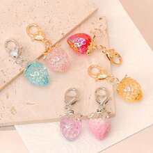 1pc/Multi-Pcs Women's Acrylic Electroplated Colorful Strawberry Pendant Keychain Bag Charm Accessory - Multicolor - View 16