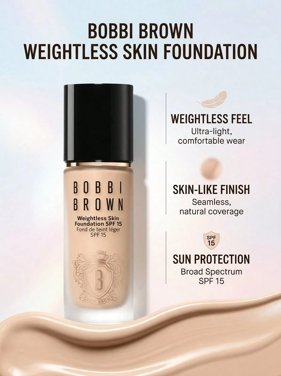 Bobbi Brown أساس بشرة خفيف الوزن SPF 15 رمل 30 مل - Sand - مشاهدة 1