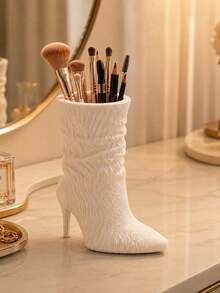High Heel Boot Shaped Storage Box, 3D Printed Cute Toothbrush Holder, Makeup Brush Holder, Unique Stationery Organizer, INS Style Desk Decor, Fun Pen Holder - Multicolor - View 2