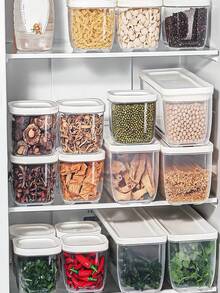 Set Wadah Bumbu Kedap Udara yang Dapat Ditumpuk dengan Tutup - Bahan PP, Kotak Penyimpanan Makanan, Kotak Bumbu yang Dapat Dilepas, Cocok untuk Rempah-rempah, Bumbu, Serbaguna, Penyimpanan Makanan untuk Pengorganisasian Dapur - MultiWarna - View 7